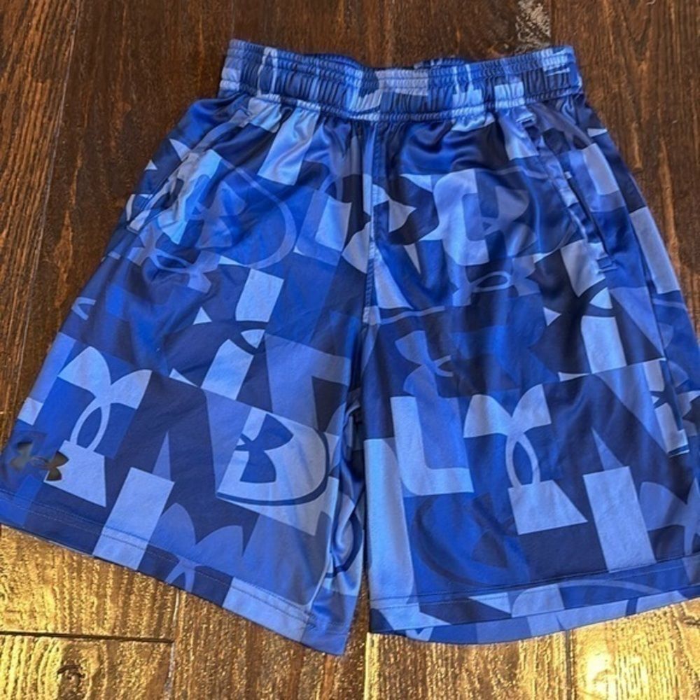 Under Armour youth medium blue athletic shorts
